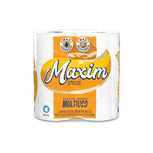 PAPEL TOALHA MAXIM STYLUS MULTIUSO C/