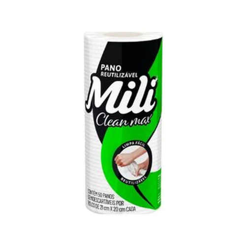 PANO REUTILIZAVEL CLEAN MAX BRANCO MILI