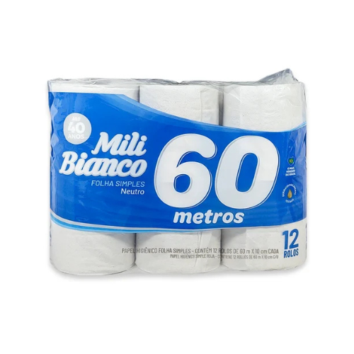PAPEL HIGIÊNICO 60M MILI
