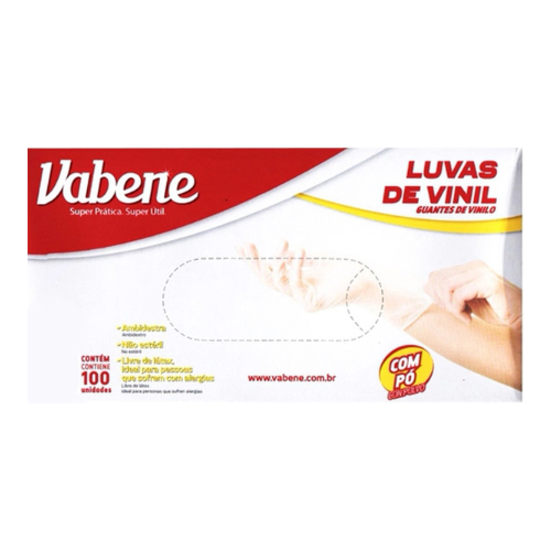LUVA VINIL VABENE C/PÓ G