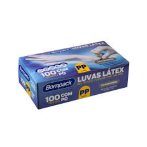 LUVA LATEX BOMPACK INDUSTRIAL PP C/PO