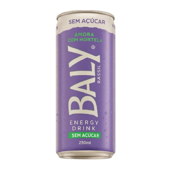 ENERGÉTICO BALY AMORA C/HORTELA S/AÇUCAR 250ML