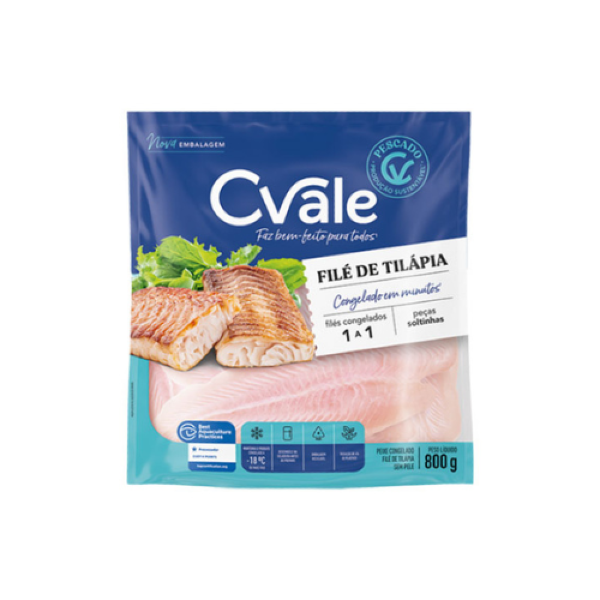FILÉ DE TILÁPIA C.VALE 800GR