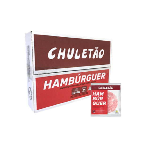 HAMBURGUER BOVINO CHULETÃO 90GR C/36