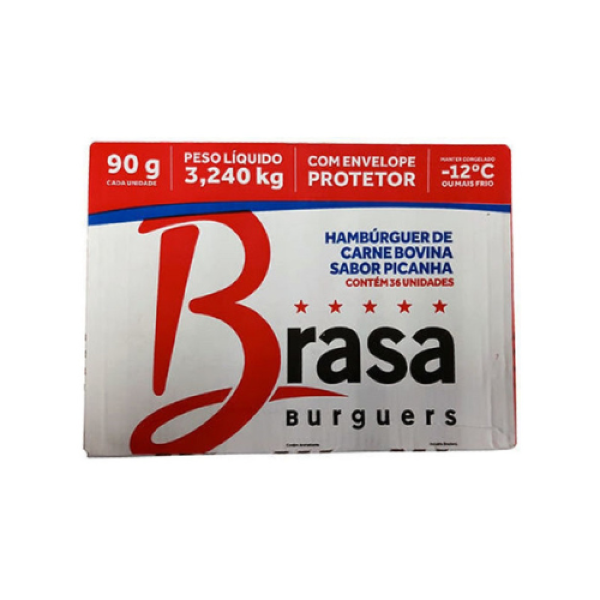 HAMBURGUER BRASA PICANHA 90GR CXC/36