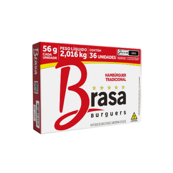 HAMBURGUER BRASA TRADICIONAL 56GR CXC/36