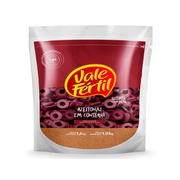 AZEITONA PRETA FATIADA SACHE VALE FÉRTIL 1,01KG