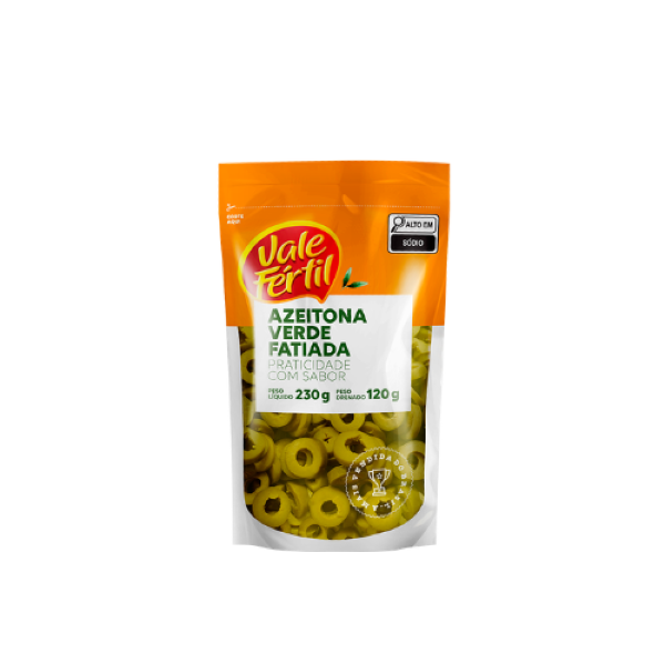 AZEITONA VERDE FATIADA VALE FÉRTIL 120GR
