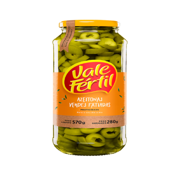 AZEITONA VERDE FATIADA VALE FÉRTIL 280GR