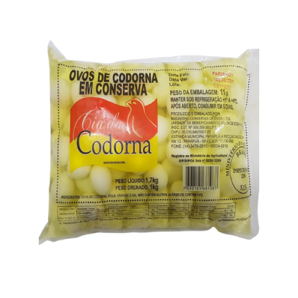 OVOS DE CODORNA CIA DA CODORNA 1KG
