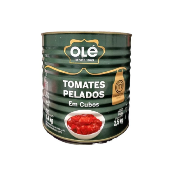 TOMATE PELADO CUBOS OLÉ 1,4KG
