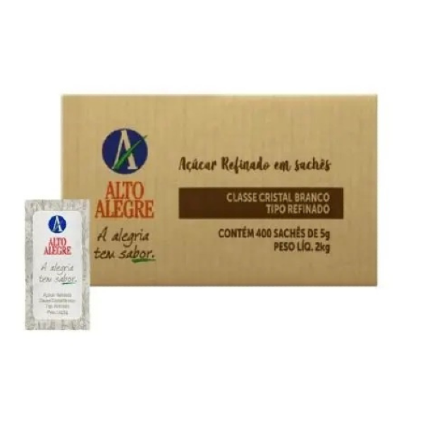ACUCAR REFINADO ALTO ALEGRE SACHES 400X5GR