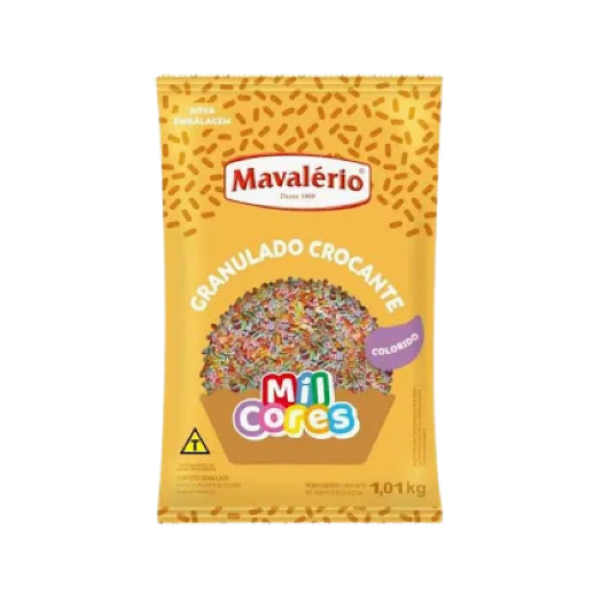 CHOCOLATE GRANULADO CROCANTE COLORIDO MAVALÉRIO 1,01KG