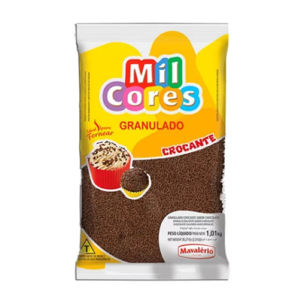 CHOCOLATE GRANULADO CROCANTE MIL CORES MAVALÉRIO 1KG