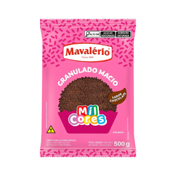 CHOCOLATE GRANULADO MACIO MAVALÉRIO 500GR