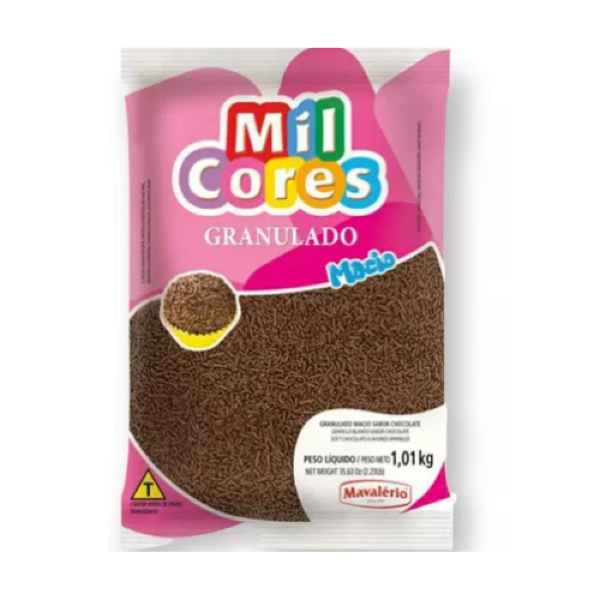 CHOCOLATE GRANULADO MACIO MIL CORES MAVALÉRIO 1,01KG