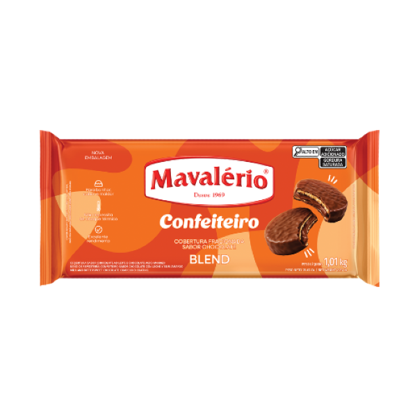 COBERTURA BARRA SABOR BLEND CONFEITEIRO MAVALÉRIO 1,01KG