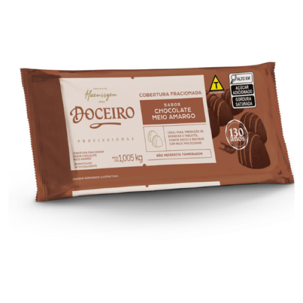 COBERTURA BARRA SABOR MEIO AMARGO DOCEIRO 1KG