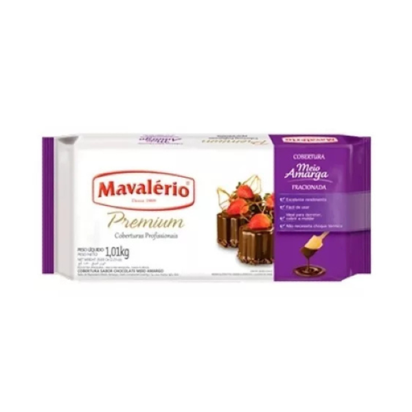 COBERTURA BARRA SABOR MEIO AMARGO PREMIUM MAVALÉRIO 1KG
