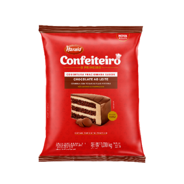 COBERTURA GOTAS SABOR CONFEITEIRO AO LEITE HARALD 1,01KG