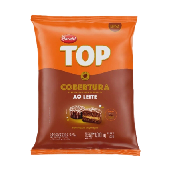 COBERTURA GOTAS SABOR LEITE TOP HARALD 1,010KG