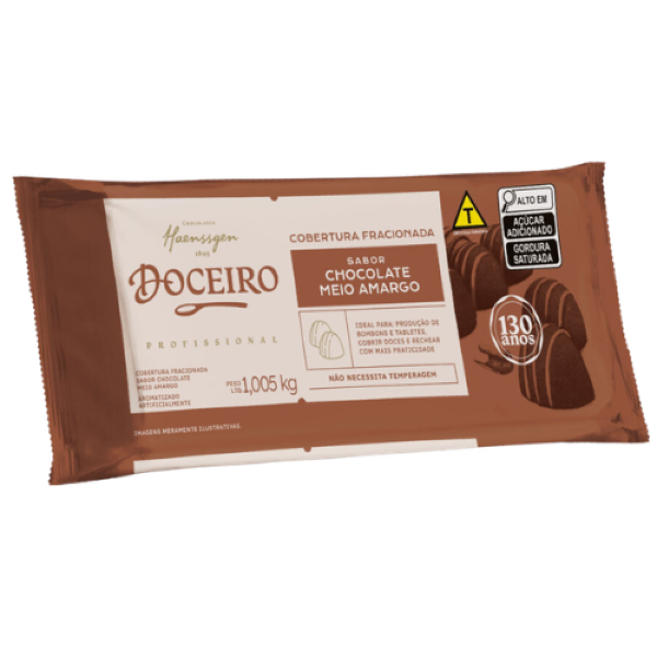 COBERTURA RALADA CHOCOLATE MEIO AMARGO DOCEIRO 1,005KG