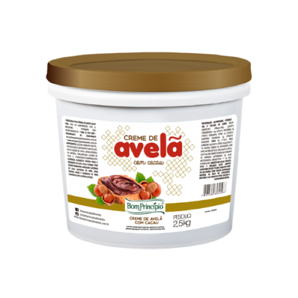 CREME DE AVELÃ C/CACAU BOM PRINCIPIO 2,5KG