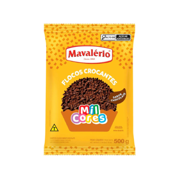 FLOCOS CHOCOLATE CROCANTE MAVALÉRIO 500GR