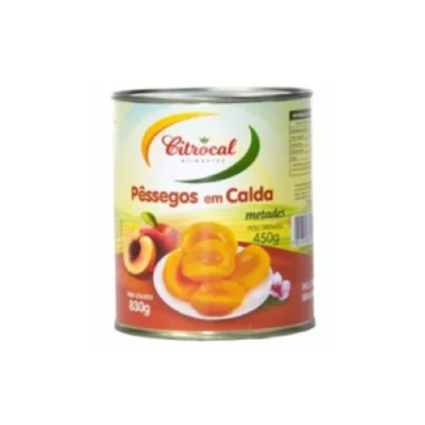 PÊSSEGOS METADES CITROCAL 450GR