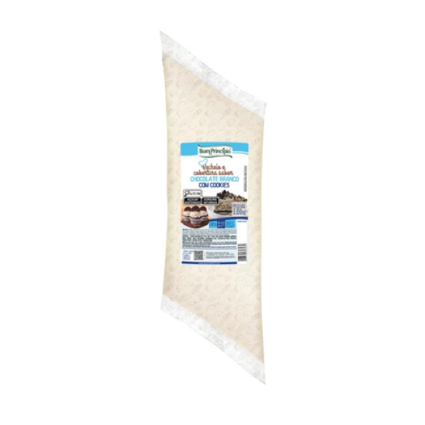 RECHEIO CHOCOLATE BRANCO C/COOKIES BOM PRINCIPIO 1,01KG