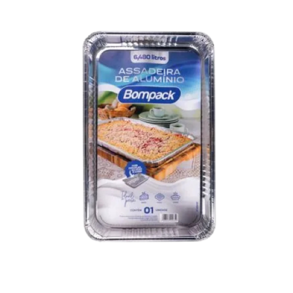 ASSADEIRA ALUMINIO BOMPACK 6,4L
