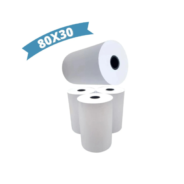 BOBINA 80X30 BRANCA P/IMPRESSORA