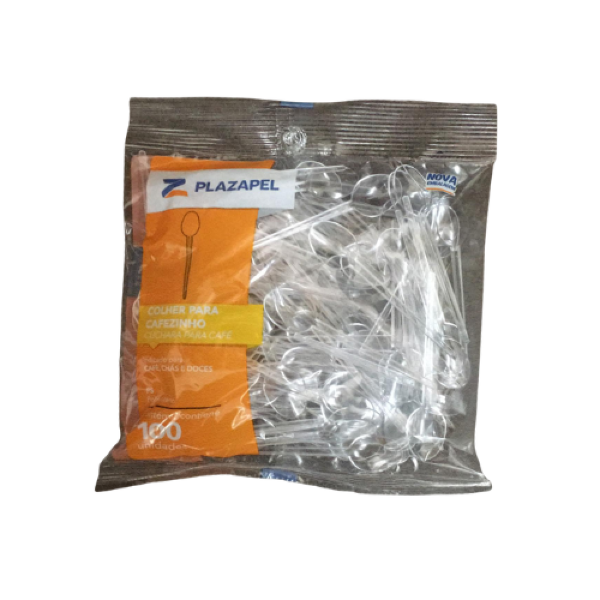 COLHER CAFÉZINHO CRISTAL PLAZAPEL C/100 UN