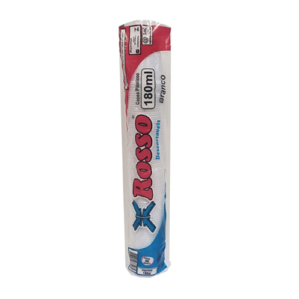COPOS ROSSO DESCARTÁVEIS 180ML C/100