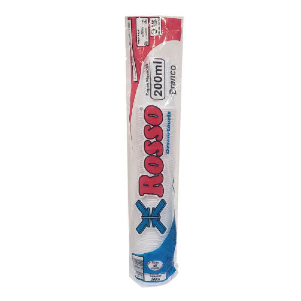 COPOS ROSSO DESCARTÁVEIS 200ML C/100