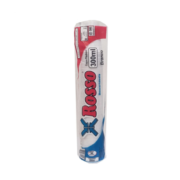 COPOS ROSSO DESCARTÁVEIS 300ML C/100