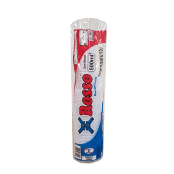 COPOS ROSSO DESCARTÁVEIS 500ML C/50 UN