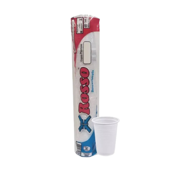 COPOS ROSSO DESCARTÁVEIS BRANCO 150ML C/100