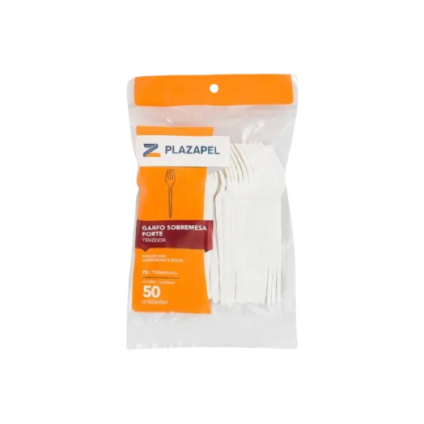 GARFO REFEICAO ESPECIAL BRANCO PLAZAPEL C/50