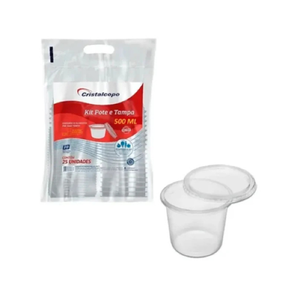 KIT POTES CRISTALCOPO 500ML C/25
