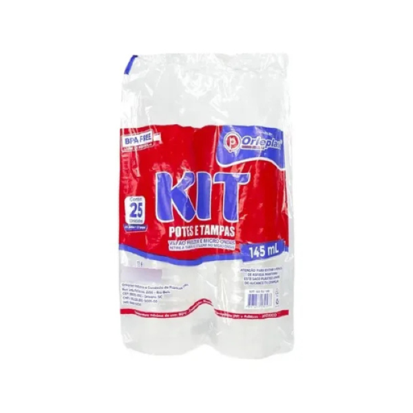 KIT POTES ORLEPLAST 145ML C/25