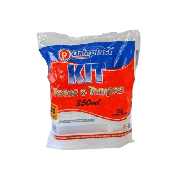 KIT POTES ORLEPLAST 350ML C/25