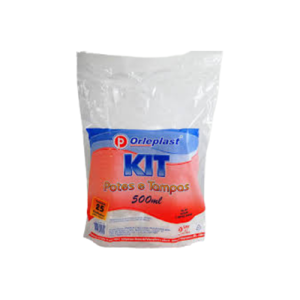 KIT POTES ORLEPLAST 500ML C/25