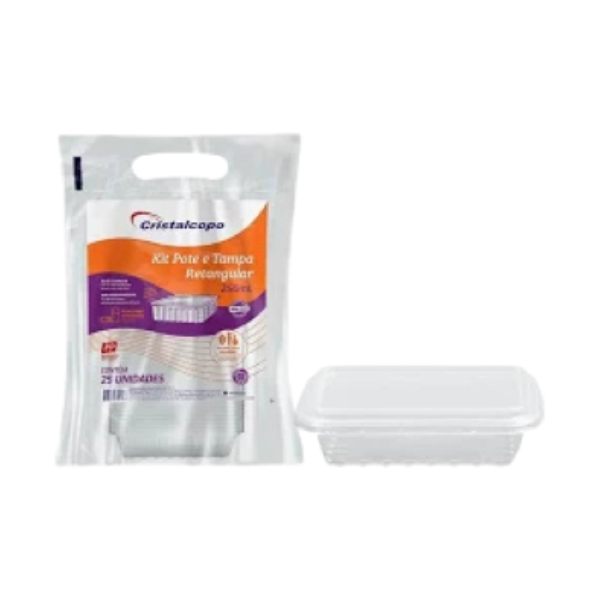 KIT RETANGULAR CRISTALCOPO 250ML C/25