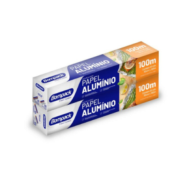 PAPEL ALUMÍNIO BOMPACK 30X100MT UN