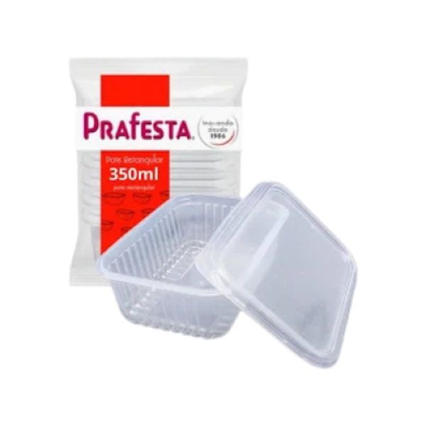 POTE RETANGULAR PRAFESTA C/24 350ML