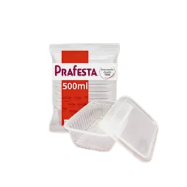 POTE RETANGULAR PRAFESTA C/24 500ML