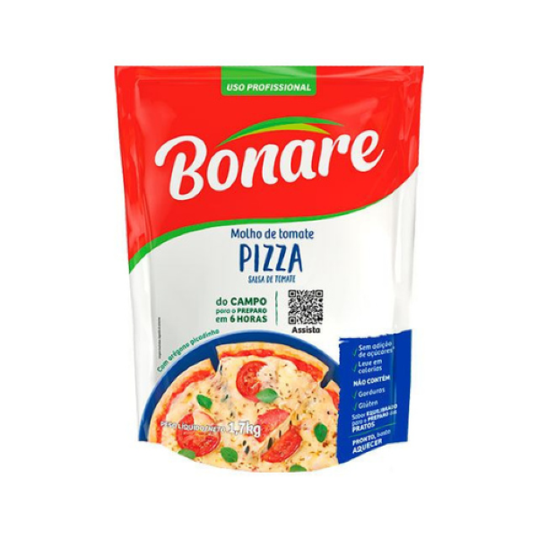 MOLHO DE TOMATE PIZZA BONARE 1,7KG