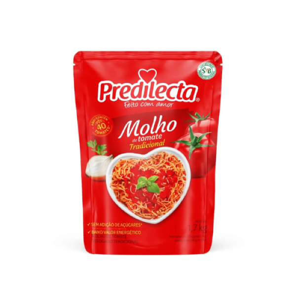 MOLHO DE TOMATE REFOGADO PREDILECTA 1,7KG