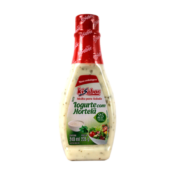 MOLHO P/SALADA KISABOR IOGURTE C/HORTELÃ 240ML